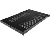 StarTech.com 1U Adj - Estante de montaje en rack de ventilación de profundidad, estante fijo D pesado, 250 libras