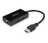 StarTech.com 2 Port USB 3.0 Hub with Ethernet - USB 3.0 x 2 - Gigabit Ethernet N