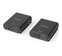 StarTech. com 2 Puerto USB 2.0 Extender Hub a través de Cat5e/Cat6 Cable (RJ45) - 330ft/100m Industrial Metal USB Extender Kit adaptador w/ESD Protection - Externally Powered - 480Mbps (USB2002EXT2NA)