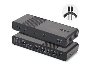 StarTech.com 206UE-TB5USB4DOCK base para portátil y replicador de puertos Alámbrico Thunderbolt 5 Negro, Gris