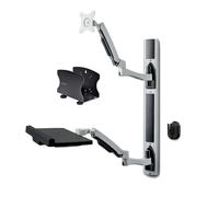 StarTech Estación de trabajo soporte de pared VESA 32" (10 kg) articulado para teclado, ratón y CPU