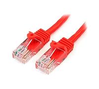 StarTech.com 45PAT3MRD - Cable de 3m Red Fast Ethernet Cat5e RJ45 sin Enganche Patch Snagless, Color Rojo