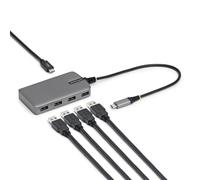 StarTech.com Hub USB-C de 4 Puertos - Ladrón Concentrador Portátil de 5Gb - Alimentado por el Bus - Entrada Tipo C