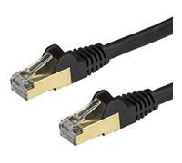 StarTech.com 6ASPAT50CMBK - Cable de Red (0.5 m, Ethernet, RJ45, cat6a, sin Enganche) Color Negro