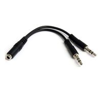 StarTech.com Adaptador Audio Divisor de Auriculares 2x Mini-Jack de 3,5mm de 3 p