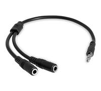 StarTech.com Adaptador Divisor de Auriculares Mini-Jack 3,5mm 3 pines Macho a 2x Mini-Jack 3 pines Hembra