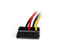 StarTech.com - Adaptador Cable 15cm Alimentación SATA Ángulo a la Izquierda 15 Pines a 4 Pines LP4