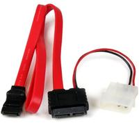 Startech Cable 50cm Slimsata A Sata Lp4 One Size Red