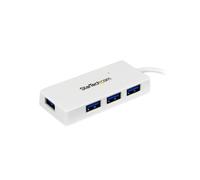 StarTech.com - Adaptador Concentrador Hub Ladrón USB 3.0 Super Speed para Laptop de 4 Puertos Salidas - Blanco