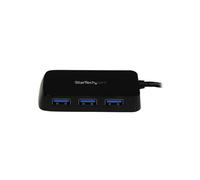 StarTech.com Adaptador Concentrador Hub Ladrón USB 3.0 (5Gbps) Super Speed para Portátil de 4 Puertos Salidas - Negro