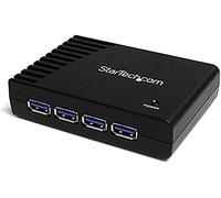 StarTech.com Adaptador Concentrador Hub Ladrón USB 3.0 Super Speed 4 Puertos Salidas PC Mac - Negro