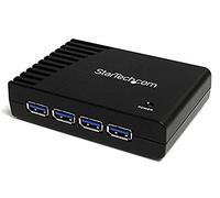 StarTech.com Adaptador Concentrador Hub Ladrón USB 3.0 Super Speed 4 Puertos Salidas PC Mac - Negro
