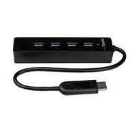 StarTech.com Adaptador Concentrador Hub Ladrón USB 3.0 (5Gbps) Super Speed Portátil de 4 Puertos Salidas - Negro