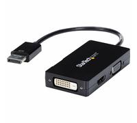 StarTech.com Adaptador Conversor DisplayPort a VGA DVI o HDMI - Convertidor A/V 3 en 1 para viajes