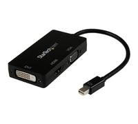 StarTech.com Adaptador Conversor Mini DisplayPort a VGA DVI o HDMI - Convertidor A/V 3 en 1 para viajes - 1080p - 1920x1200