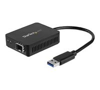 StarTech.com Adaptador USB 3.0 a Fibra Óptica - Adaptador Compacto USB a Ranura SFP Abierta - Adaptador de Red USB a Gigabit - Adaptador USB 3.0 a Fibra Compatible con Multimodo MMF o Monomodo SMF - Nuevo