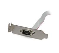 StarTech.com - Adaptador de 0.4m Header Cabezal Bracket Serie Serial DB9 RS232 a IDC 10 Pines Placa Base Perfil Bajo