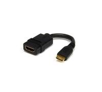 StarTech.com Adaptador de 12,5cm Mini HDMI a HDMI - HDMI de Alta Velocidad 4K - Convertidor 4K 30Hz Ultra HD - HDMI 1.4 - Conectores Chapados en Oro - Mini HDMI UHD 4K - Negro