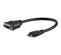 StarTech.com Adaptador de 20cm HDMI a DVI - DVI-D Hembra - HDMI Macho - Cable Conversor de Vídeo - Negro
