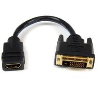 Startech.com adaptador de 20cm hdmi a dvi - dvi-d macho - hdmi hembra