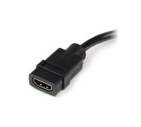 StarTech.com Adaptador de 20cm HDMI a DVI - DVI-D Macho - HDMI Hembra - Cable Conversor de Vídeo - Negro