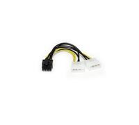 STARTECH.COM Adaptador de alimentación LP4 a tarjeta de video Express PCI de 8 pines - Adaptador de corriente - 15 cm