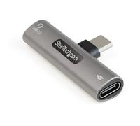 StarTech.com Adaptador de Audio y Carga USB-C - Adaptador de Audio USB Tipo C con USB-C para Auriculares con Micrófono y Pass Through de 60W USBC para Cargador