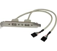 StarTech Adaptador Placa 2 Puertos USB 2.0 A Hembra 5 Pines (USBPLATE) | Añade dos puertos USB-A a tu placa base, Conector de cabecera de 5 pines