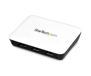 StarTech.com Adaptador de Red NIC Gigabit Ethernet Externo USB 3.0 con Hub Concentrador Ladrón SuperSpeed 3 Puertos con Corriente - Blanco