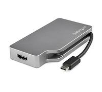 StarTech.com - Adaptador de Vídeo USB-C Multipuertos - 4 en 1 de Aluminio - 4K 60Hz - Gris Espacial