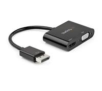 StarTech.com Adaptador DisplayPort a HDMI VGA - Dongle Convertidor DisplayPort 1.2 HBR2 a HDMI 2.0 (4K 60Hz) o VGA 1080p - Adaptador DP a Monitor HDMI o VGA - Adaptador de Vídeo Digital