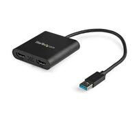 StarTech.com Adaptador Gráfico Externo USB 3.0 a 2 Puertos HDMI 4K - Adaptador de Vídeo Externo 4K para 2 Monitores