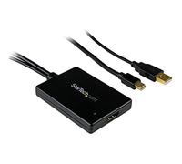 StarTech.com Adaptador Mini DisplayPort a HDMI con Audio USB - Adaptador para monitor de ordenador Mini DP a HDMI - Adaptador HDMI para TV - Compatible con Intel® Thunderbolt™ (MDP2HDMIUSBA)