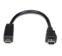 StarTech.com Adaptador Mini USB a Micro USB - 1x MicroUSB-B Macho - 1x MiniUSB-B Hembra - Negro