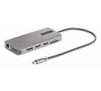 StarTech.com Adaptador Multipuerto USB-C de 3 Monitores HDMI/DP - 2X 4K60 + 4K30 HDMI y DP - 4X USB-A - PD 100W - Lector SD