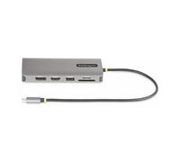 StarTech.com Adaptador Multipuerto USB-C de 3 Monitores HDMI/DP - 2X 4K60 + 4K30 HDMI y DP - 4X USB-A - PD 100W - Lector SD
