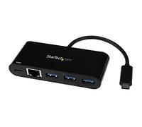 StarTech.com Adaptador Multipuertos USB-C de Red Ethernet con Hub de 3 Puertos USB 3.0 y Entrega de Potencia