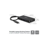 StarTech.com Adaptador Multipuertos USB-C - Docking Station Portátil USB-C 4K HDMI - con Entrega de Potencia de 60W - GbE - Hub 2x USB-A 3.0- Mini Dock Portátil USB Tipo C para Portátiles