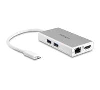 StarTech.com Adaptador Multipuertos USB-C - Docking Station Portátil USB-C 4K HDMI - Entrega de Potencia 60W - GbE - Hub 2x USB-A 3.0- Mini Dock Portátil USB C para Portátiles - Blanco