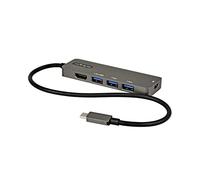StarTech.com Adaptador Multipuertos USB-C - Docking Station USB Tipo C a HDMI 2.0b 4K de 60Hz (HDR10) - PD de 100W de Paso - Hub USB 3.0 de 4 Puertos - Replicador USBC - con Cable de 30cm