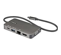 StarTech.com - Adaptador Multipuertos USB-C - Docking Station USB Tipo C a HDMI 4K30 o VGA 1080p - Replicador de Puertos USBC PD
