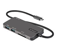 StarTech.com Adaptador Multipuertos USB C - USB C a HDMI de 4K - 100W de Entrega de Alimentación PD - SD - MicroSD - Hub Ladrón USB 3.0 de 3 Puertos - Dock USB Tipo C - con Cable de 30cm (DKT30CHSDPD)