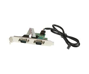StarTech.com Adaptador Plaqueta Bracket de Placa Base Interna USB a 2 Puertos Serie - 2x DB9 Macho - 1x IDC Hembra