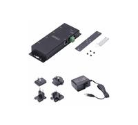 StarTech.com Adaptador Serie a Ethernet - Conversor RJ45 LAN IP a DB9 RS232 - Servidor de Dispositivos Serie de 4 Puertos - Carcasa de Metal - Dispositivos Serie Remotos - Pared o Carril DIN - TAA