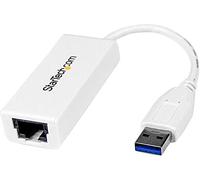 StarTech.com Adaptador Tarjeta de Red Externa NIC USB 3.0 a 1 Puerto Gigabit Ethernet 1Gbps RJ45 USBA Blanco ( USB31000SW )