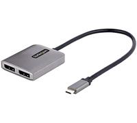 Startech.com adaptador usb-c a displayport 1.4 doble - hub mst usb c m