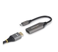 StarTech.com Adaptador USB-C a HDMI - USB Tipo C - 8K60Hz/4K120Hz - Compatible con Thunderbolt/USB4 - Conversor USB C a HDMI 2.1 - HDR10+ - Cable de 20cm