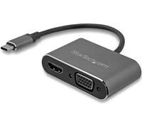 Startech.com adaptador usb-c a vga y hdmi - 2en1 - 4k 30hz - gris espa