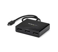 StarTech.com Adaptador USB-C Multimonitor de 3 Puertos, Hub Concentrador MST USB Tipo C a 3 Puertos DisplayPort 1.2, Divisor Splitter Multiplicador DP Triple 1080p, Solo para Windows (MSTCDP123DP)