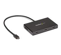 StarTech.com Adaptador Multimonitor de 3 Puertos - Divisor Splitter de Vídeo USB-C a 3x HDMI - Hub MST USB Tipo C a HDMI - 4K 30Hz Doble o 1080p Triple - Compatible con TB3 - Windows